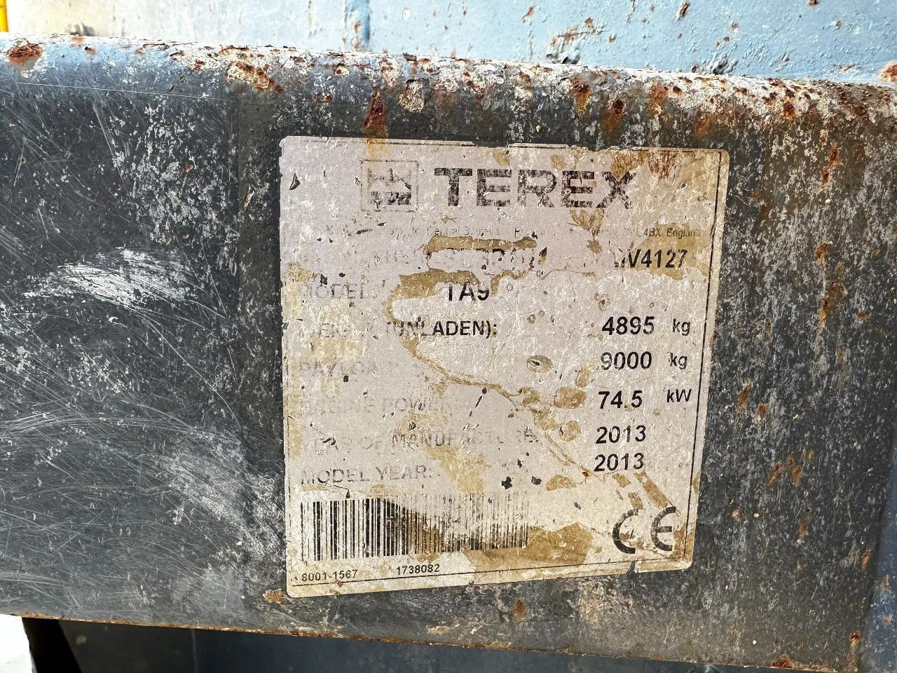Terex 9 Ton 4X4 Mini Dumper *3711 Hours* - Μίνι ανατρεπόμενο: φωτογραφία 5 Terex 9 Ton 4X4 Mini Dumper *3711 Hours* - Μίνι ανατρεπόμενο: φωτογραφία 5