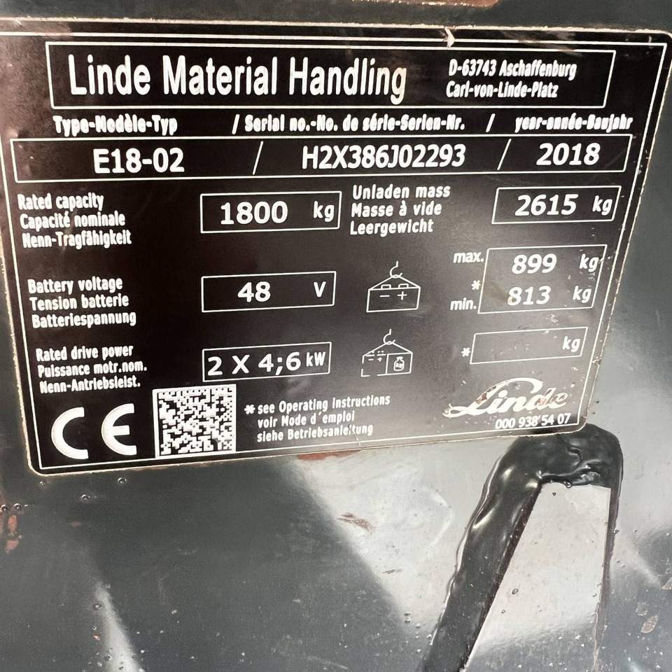 Ηλεκτροκίνητο περονοφόρο Linde E18 (386-02) EVO: φωτογραφία 19