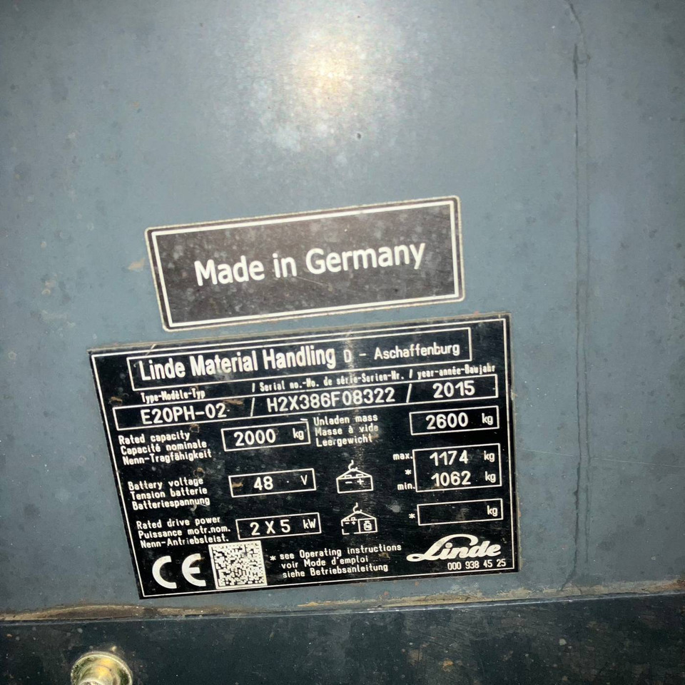 Linde E20PH (386-02) EVO - Ηλεκτροκίνητο περονοφόρο: φωτογραφία 4 Linde E20PH (386-02) EVO - Ηλεκτροκίνητο περονοφόρο: φωτογραφία 4