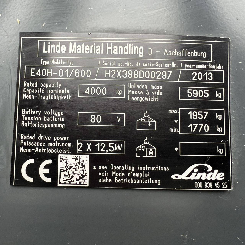 Ηλεκτροκίνητο περονοφόρο Linde E40/600H(388) High: φωτογραφία 19