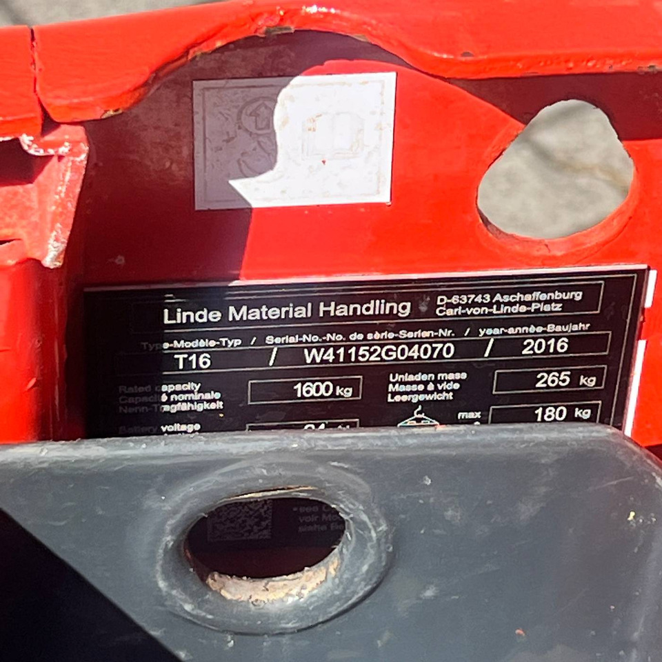 Παλετοφόρο Linde T16 (1152): φωτογραφία 12 Παλετοφόρο Linde T16 (1152): φωτογραφία 12