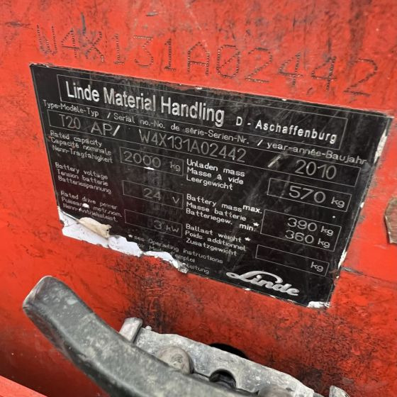 Linde T20AP (131) - Παλετοφόρο: φωτογραφία 3 Linde T20AP (131) - Παλετοφόρο: φωτογραφία 3