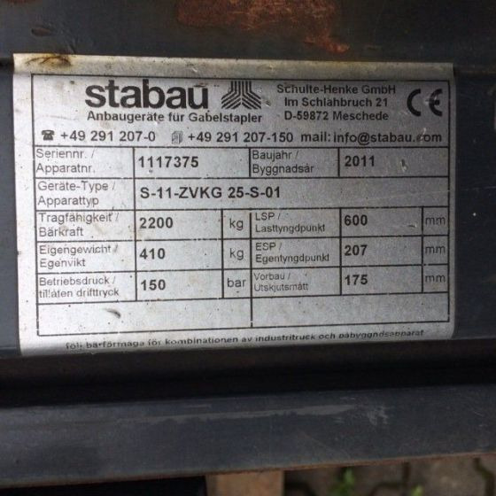 Stabau Fork positioner with separate side shift - Παρελκόμενα για Ανυψωτικό μηχάνημα: φωτογραφία 1 Stabau Fork positioner with separate side shift - Παρελκόμενα για Ανυψωτικό μηχάνημα: φωτογραφία 1