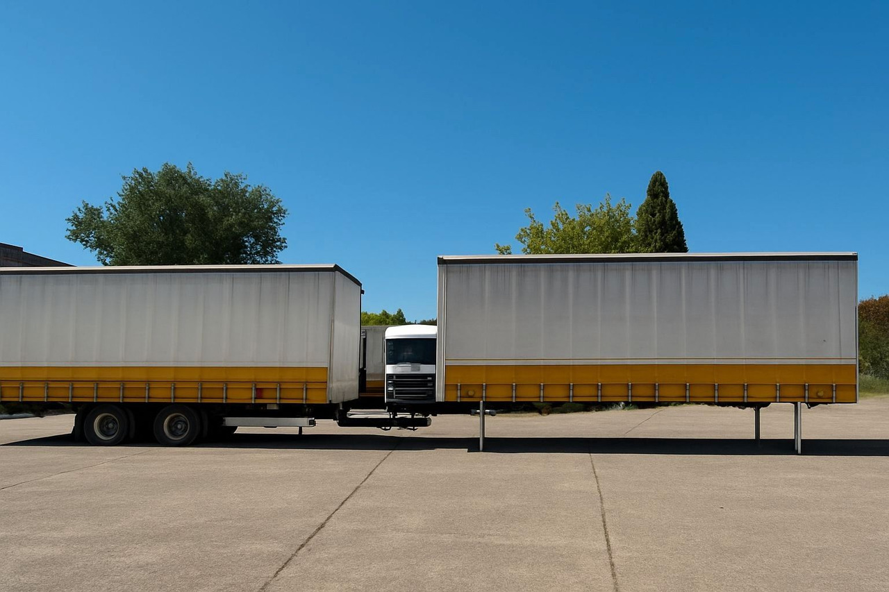 Krone 2 x WB 7,82 Jumbo, Hubdach, Edscha + Anh. Tandem - Αμάξωμα με συρρόμενο μουσαμά: φωτογραφία 1 Krone 2 x WB 7,82 Jumbo, Hubdach, Edscha + Anh. Tandem - Αμάξωμα με συρρόμενο μουσαμά: φωτογραφία 1