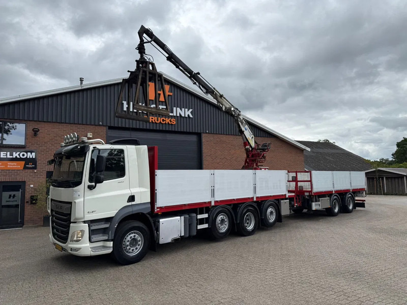 DAF CF 480 8X2 KENNIS K16R3 Kraan Combi 234.610KM + PACTON - Φορτηγό με ανοιχτή καρότσα, Φορτηγό με γερανό: φωτογραφία 1 DAF CF 480 8X2 KENNIS K16R3 Kraan Combi 234.610KM + PACTON - Φορτηγό με ανοιχτή καρότσα, Φορτηγό με γερανό: φωτογραφία 1