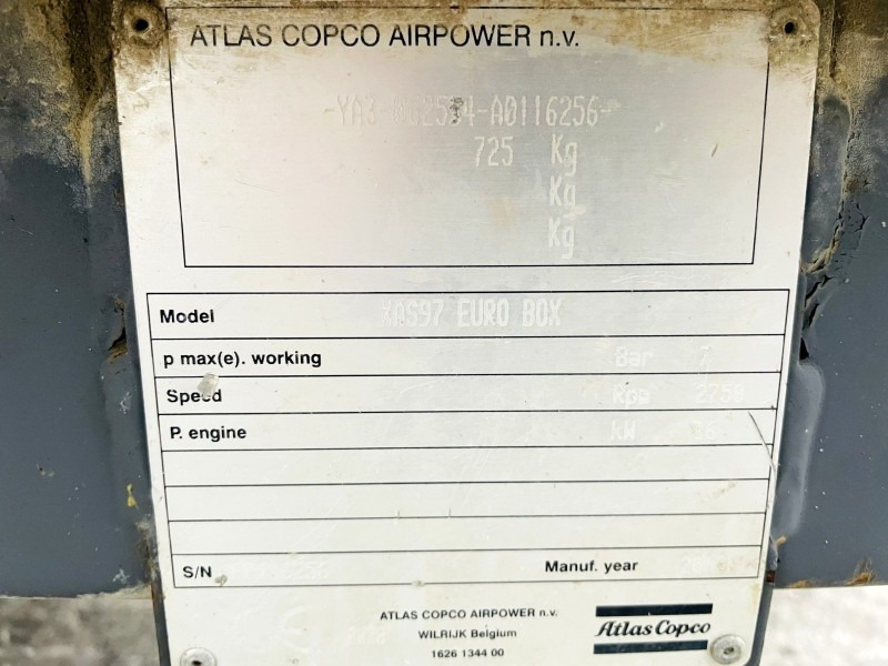 Atlas Copco XAS97 (3882) - Αεροσυμπιεστής: φωτογραφία 3 Atlas Copco XAS97 (3882) - Αεροσυμπιεστής: φωτογραφία 3
