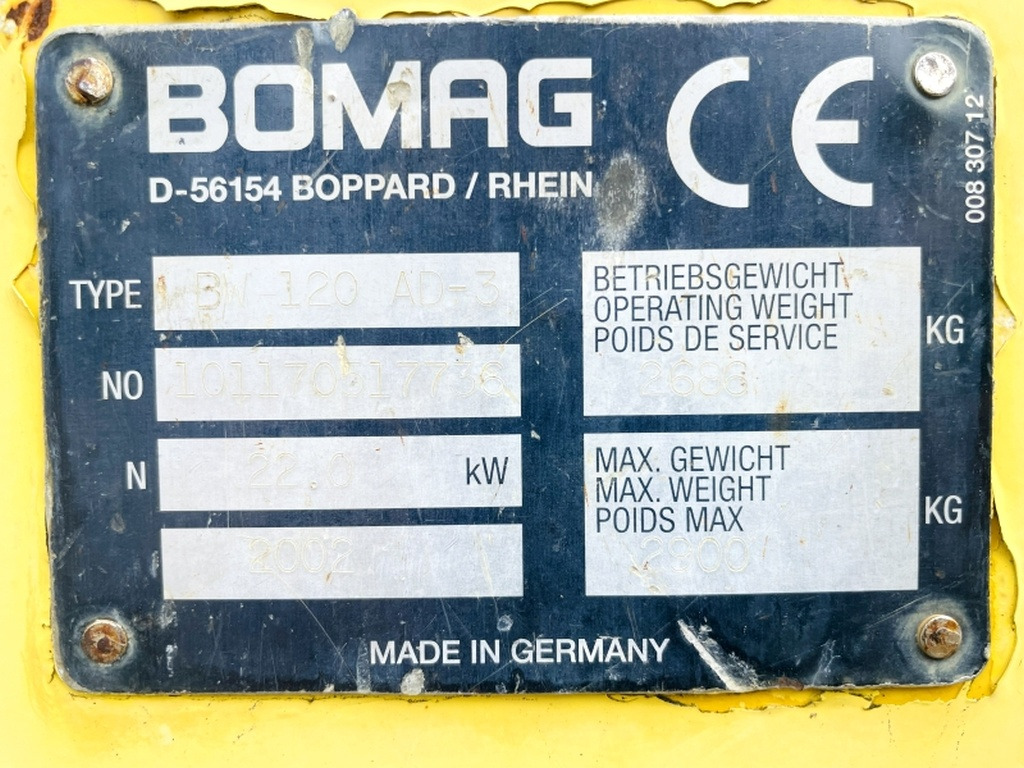 Bomag BW120 AD-3 (4046) - Ασφαλτικός οδοστρωτήρας: φωτογραφία 3 Bomag BW120 AD-3 (4046) - Ασφαλτικός οδοστρωτήρας: φωτογραφία 3