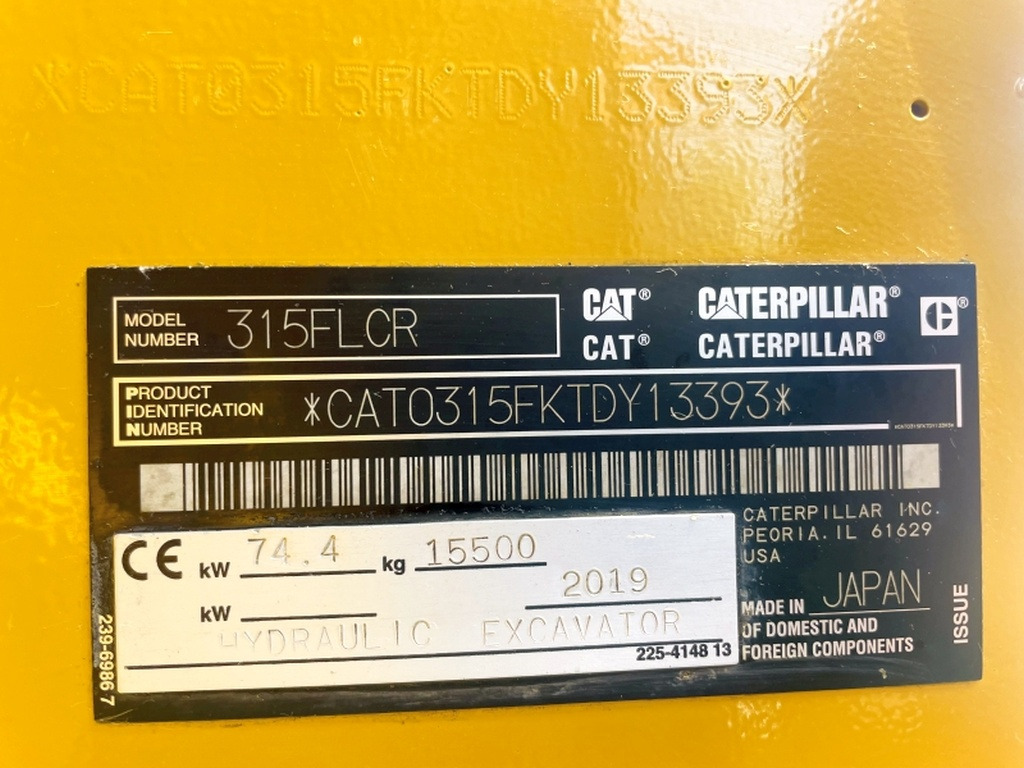 Caterpillar 315FLCR (3996) - Ερπυστριοφόρος εκσκαφέας: φωτογραφία 4 Caterpillar 315FLCR (3996) - Ερπυστριοφόρος εκσκαφέας: φωτογραφία 4
