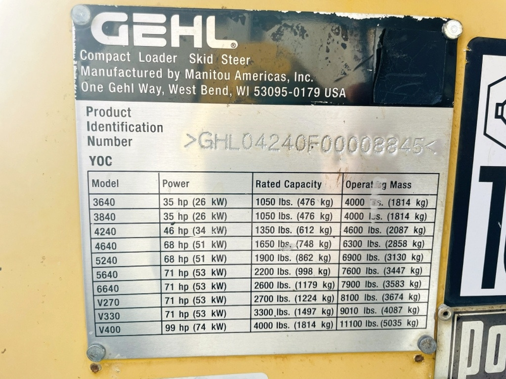 Gehl SL4240 (4090) - Φορτωτής πλάγιας ολίσθησης: φωτογραφία 3 Gehl SL4240 (4090) - Φορτωτής πλάγιας ολίσθησης: φωτογραφία 3