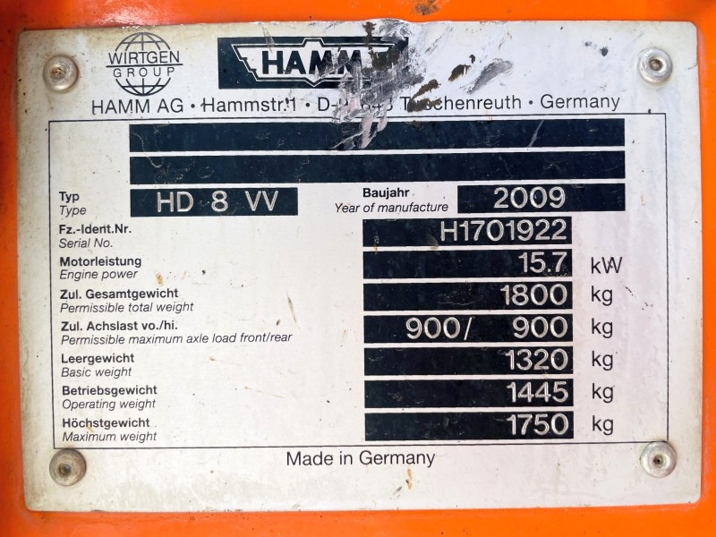 Hamm HD8 VV (3821) - Ασφαλτικός οδοστρωτήρας: φωτογραφία 3 Hamm HD8 VV (3821) - Ασφαλτικός οδοστρωτήρας: φωτογραφία 3