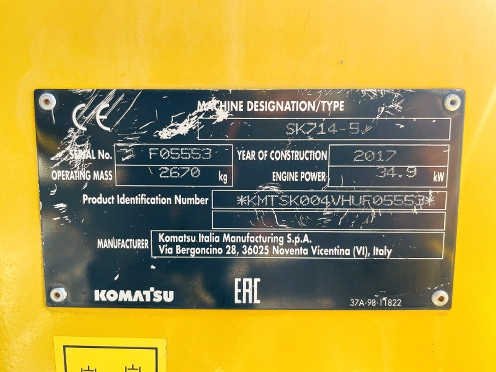 Komatsu SK714-5 (4065) - Φορτωτής πλάγιας ολίσθησης: φωτογραφία 3 Komatsu SK714-5 (4065) - Φορτωτής πλάγιας ολίσθησης: φωτογραφία 3
