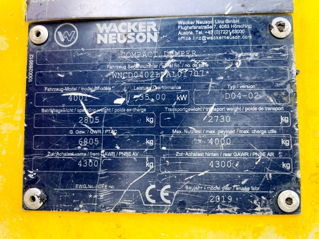 Neuson 4001 (4075) - Μίνι ανατρεπόμενο: φωτογραφία 3 Neuson 4001 (4075) - Μίνι ανατρεπόμενο: φωτογραφία 3