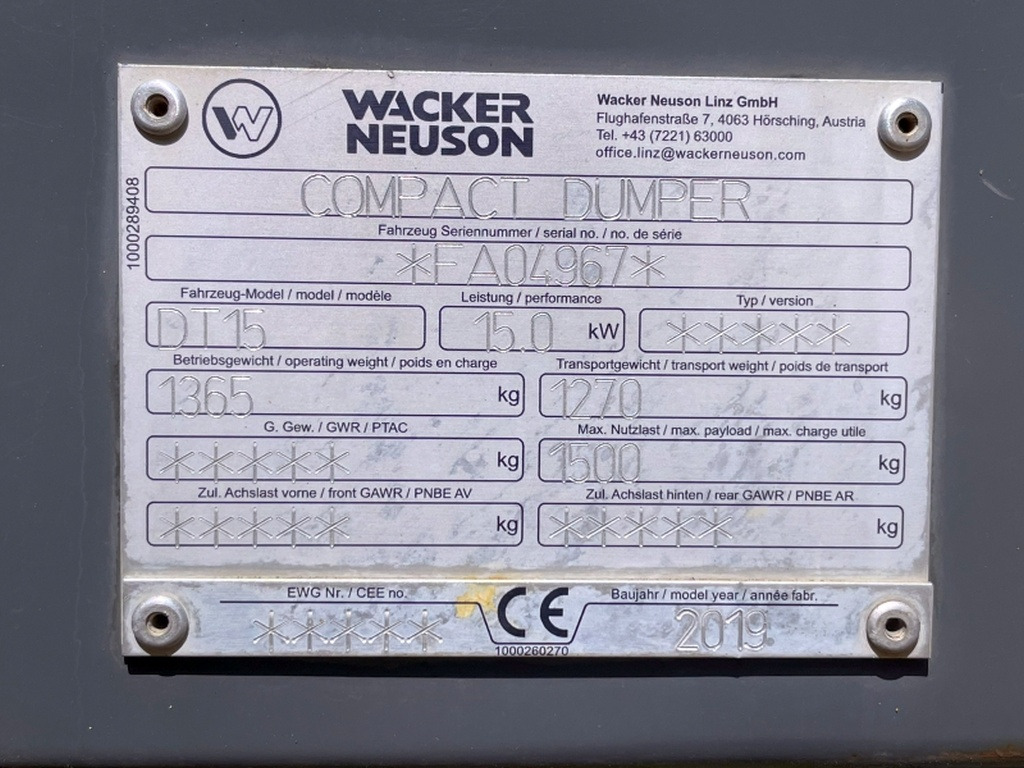 Neuson DT15 (4076) - Ερπυστριοφορος ανατρεπόμενο: φωτογραφία 3 Neuson DT15 (4076) - Ερπυστριοφορος ανατρεπόμενο: φωτογραφία 3