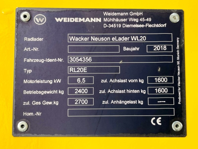 Neuson WL20E (3899) - Ελαστιχοφόρος φορτωτής: φωτογραφία 5 Neuson WL20E (3899) - Ελαστιχοφόρος φορτωτής: φωτογραφία 5