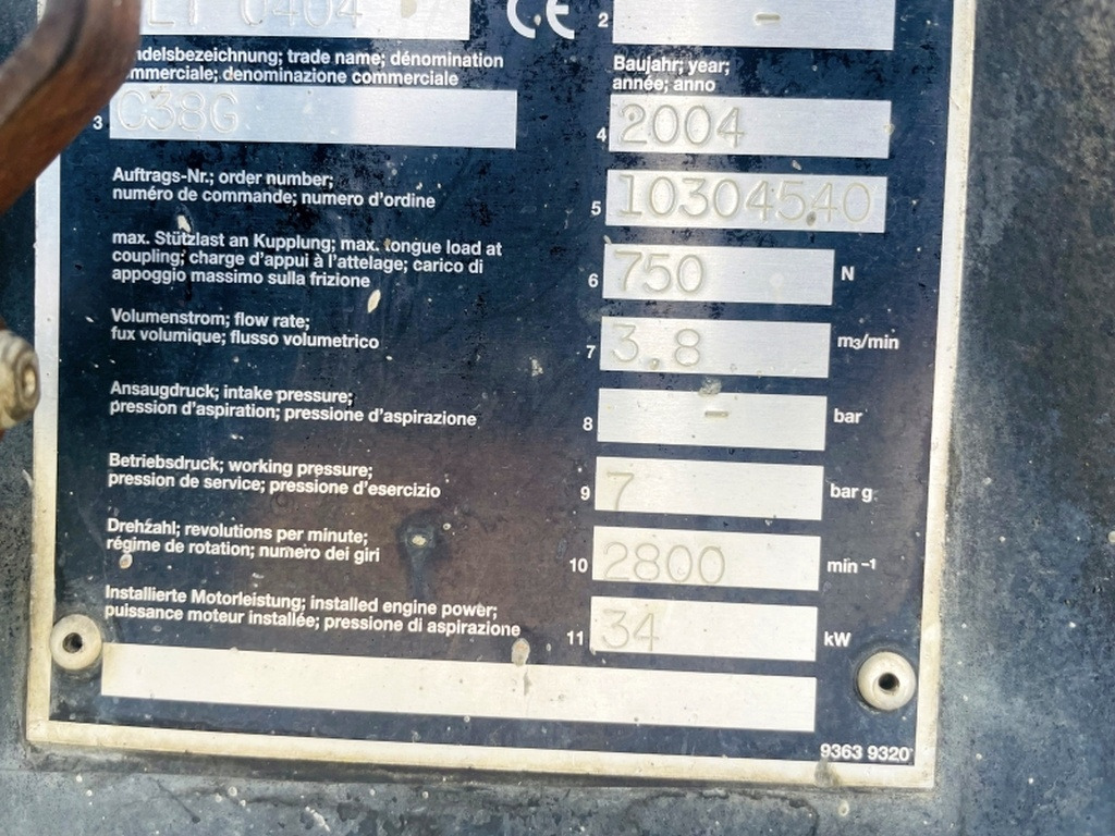 Vergleich C38G (3960) - Αεροσυμπιεστής: φωτογραφία 4 Vergleich C38G (3960) - Αεροσυμπιεστής: φωτογραφία 4