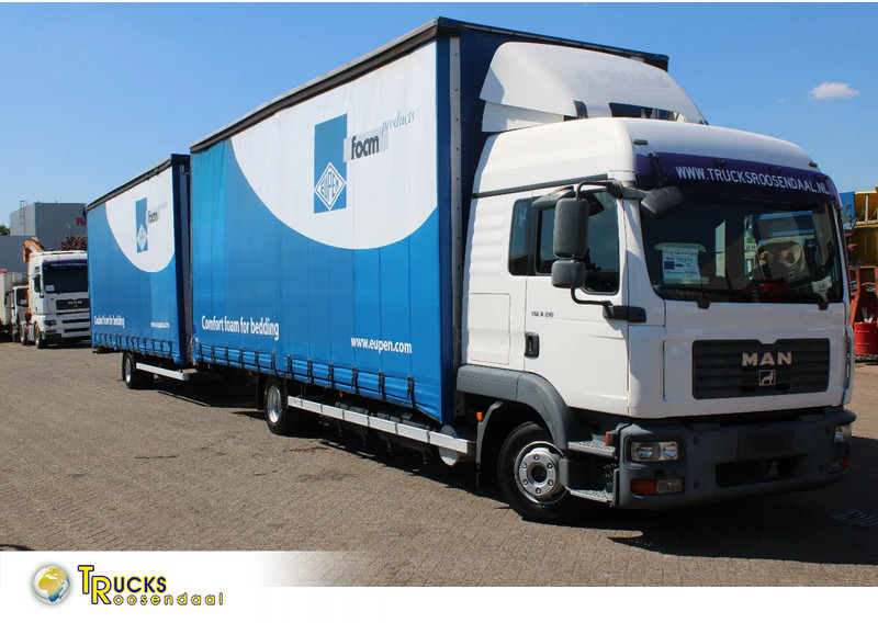 MAN TGL 8.210 + TRAILER + SLEEPCAB COMBI - Φορτηγό μουσαμάς: φωτογραφία 1 MAN TGL 8.210 + TRAILER + SLEEPCAB COMBI - Φορτηγό μουσαμάς: φωτογραφία 1