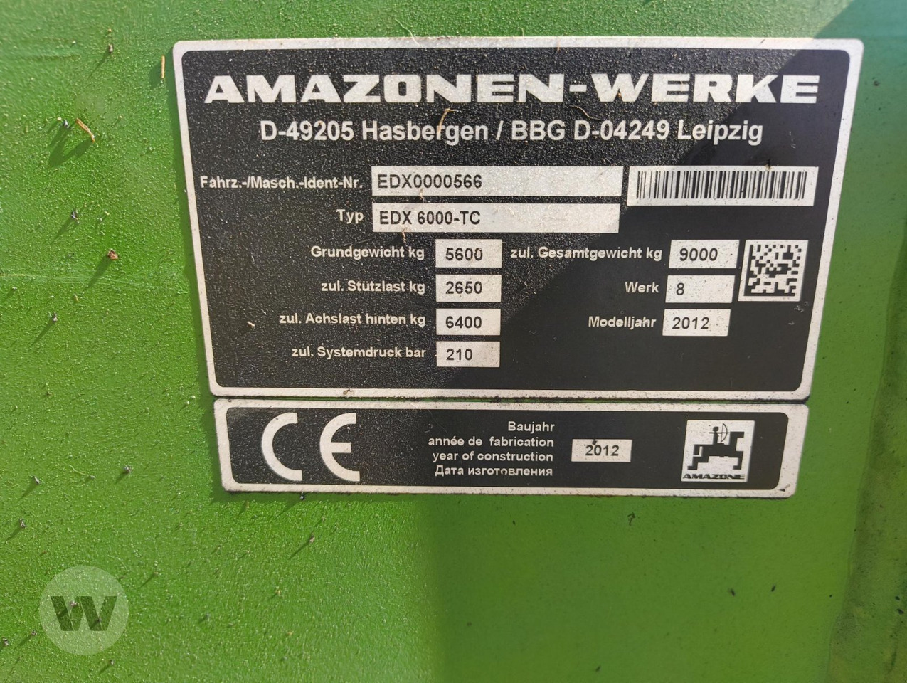 Amazone EDX 6000-TC - Σπαρτική μηχανή: φωτογραφία 5 Amazone EDX 6000-TC - Σπαρτική μηχανή: φωτογραφία 5