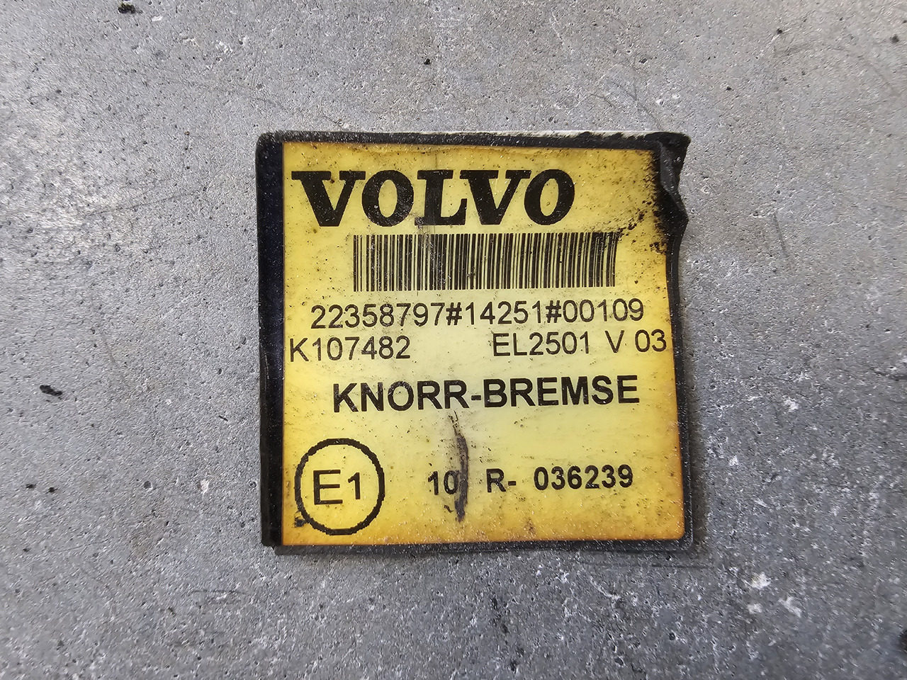 VOLVO FH4 FM4 EURO 6 / AIR DRYIER / EL2501 / 22358797 - Βαλβίδα φρένων: φωτογραφία 5 VOLVO FH4 FM4 EURO 6 / AIR DRYIER / EL2501 / 22358797 - Βαλβίδα φρένων: φωτογραφία 5