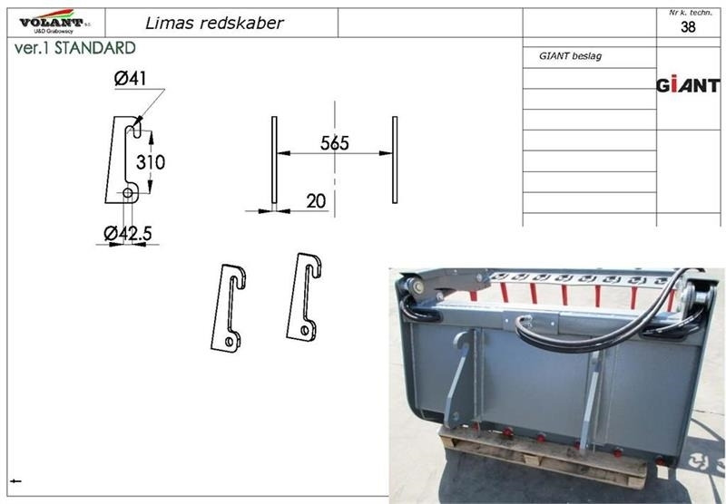 Limas Pallegfler 2500kg Med Giant beslag - Πιρούνες για Σπαστός φορτωτής: φωτογραφία 2 Limas Pallegfler 2500kg Med Giant beslag - Πιρούνες για Σπαστός φορτωτής: φωτογραφία 2