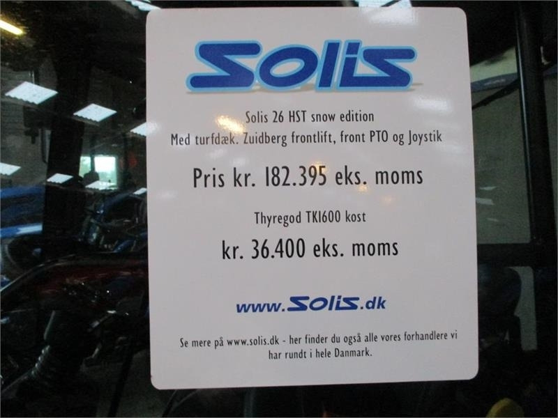 Solis 26 HST Snow Edition med frontlift, front PTO, Thyr - Τρακτέρ: φωτογραφία 5 Solis 26 HST Snow Edition med frontlift, front PTO, Thyr - Τρακτέρ: φωτογραφία 5