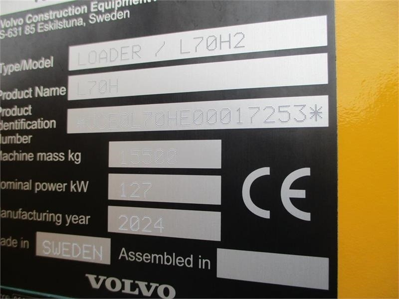 Volvo L 70 H H2 BEMÆRK MED GARANTI FRA VOLVO FREM TIL DE - Ελαστιχοφόρος φορτωτής: φωτογραφία 2 Volvo L 70 H H2 BEMÆRK MED GARANTI FRA VOLVO FREM TIL DE - Ελαστιχοφόρος φορτωτής: φωτογραφία 2