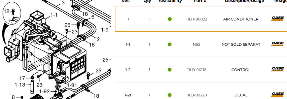 Case 11LH-90022 - Θέρμανση/ Εξαερισμός για Κατασκευή μηχανήματα: φωτογραφία 1 Case 11LH-90022 - Θέρμανση/ Εξαερισμός για Κατασκευή μηχανήματα: φωτογραφία 1