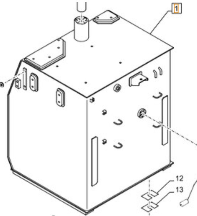 Case KSH14390 - KSH14391 - Ρεζερβουάρ καυσίμου για Κατασκευή μηχανήματα: φωτογραφία 1 Case KSH14390 - KSH14391 - Ρεζερβουάρ καυσίμου για Κατασκευή μηχανήματα: φωτογραφία 1