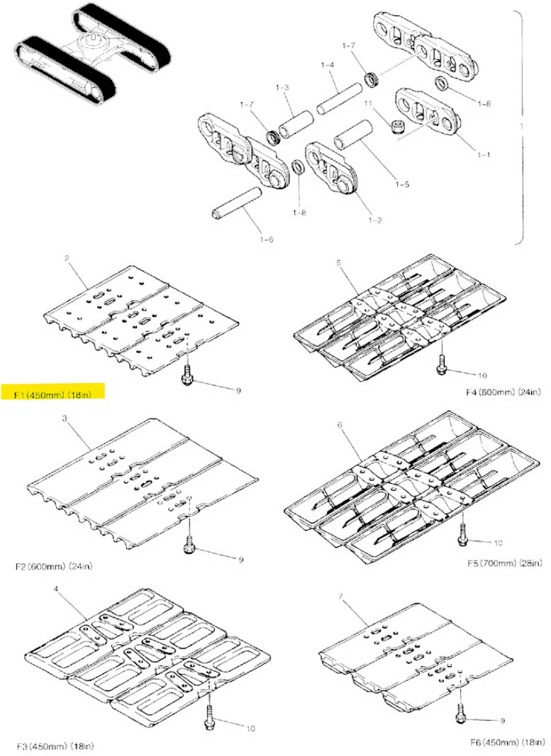 New Holland 2424J175D2 - 2418T20891 - Ερπύστρια για Κατασκευή μηχανήματα: φωτογραφία 2 New Holland 2424J175D2 - 2418T20891 - Ερπύστρια για Κατασκευή μηχανήματα: φωτογραφία 2