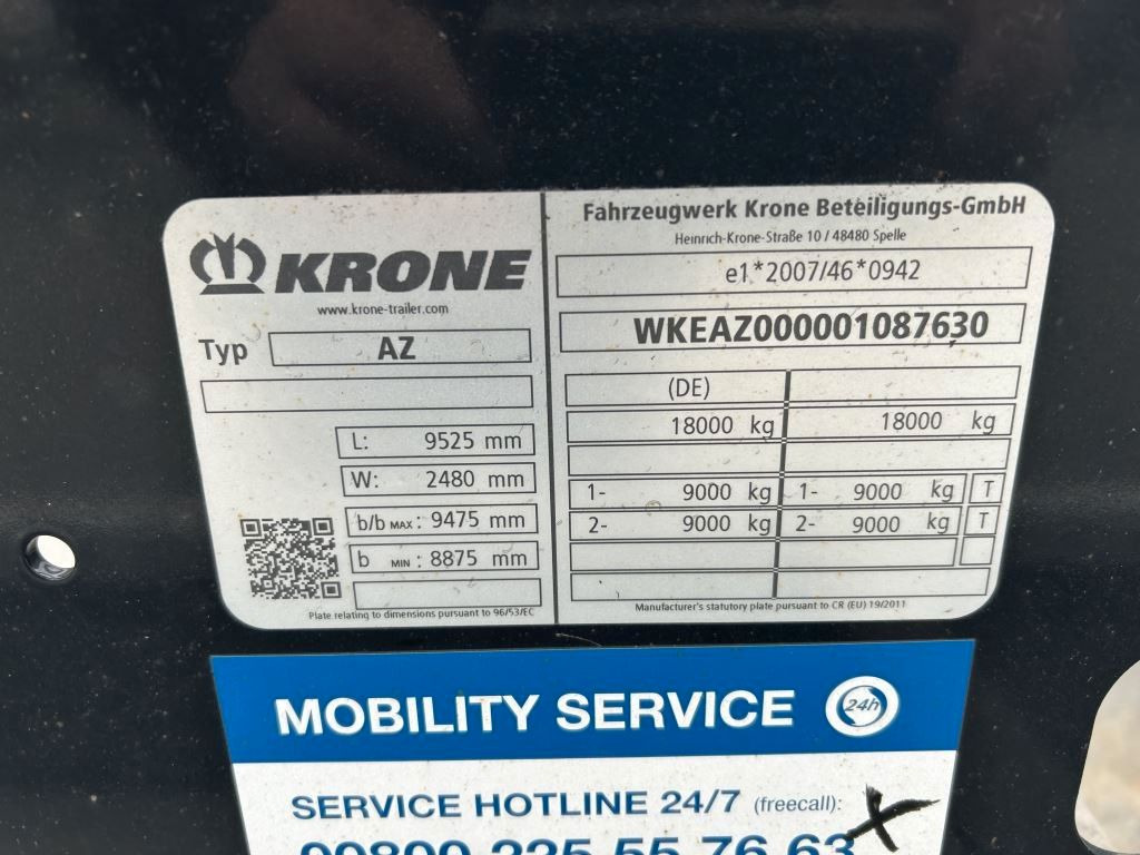 Krone 2 Achswechselfahrgestell, Typ: MAXI AZW 18 eL3B7 - Ρυμούλκα μεταφοράς εμπορευματοκιβωτίων/ Κινητό αμάξωμα: φωτογραφία 4 Krone 2 Achswechselfahrgestell, Typ: MAXI AZW 18 eL3B7 - Ρυμούλκα μεταφοράς εμπορευματοκιβωτίων/ Κινητό αμάξωμα: φωτογραφία 4