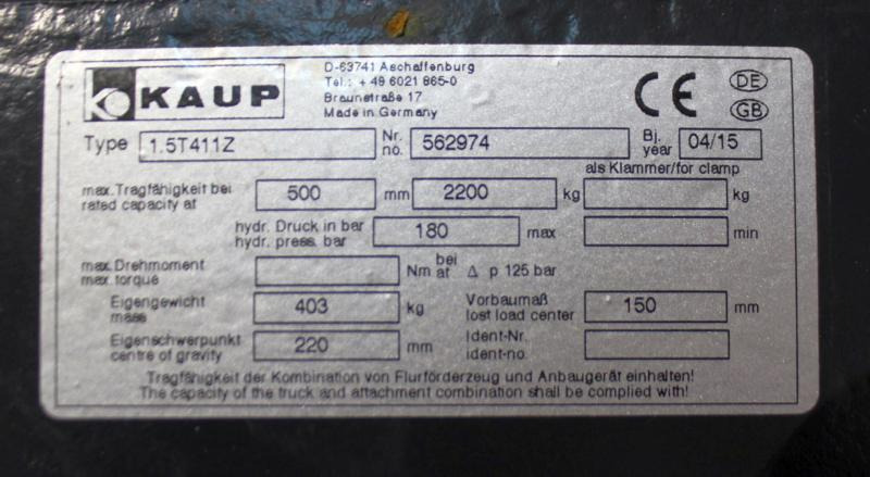 KAUP 1,5T411Z - Πιρούνες: φωτογραφία 4 KAUP 1,5T411Z - Πιρούνες: φωτογραφία 4