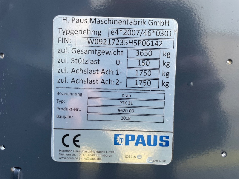 Paus PTK 31 - Γερανός παντός εδάφους: φωτογραφία 3 Paus PTK 31 - Γερανός παντός εδάφους: φωτογραφία 3