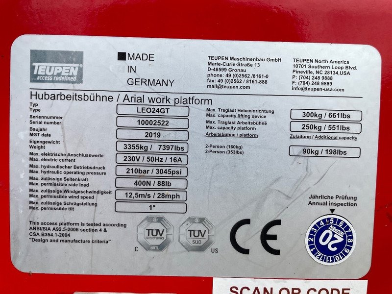 Teupen Leo 24 GT GERESERVEERD - Καλαθοφόρο ανυψωτικό: φωτογραφία 3 Teupen Leo 24 GT GERESERVEERD - Καλαθοφόρο ανυψωτικό: φωτογραφία 3