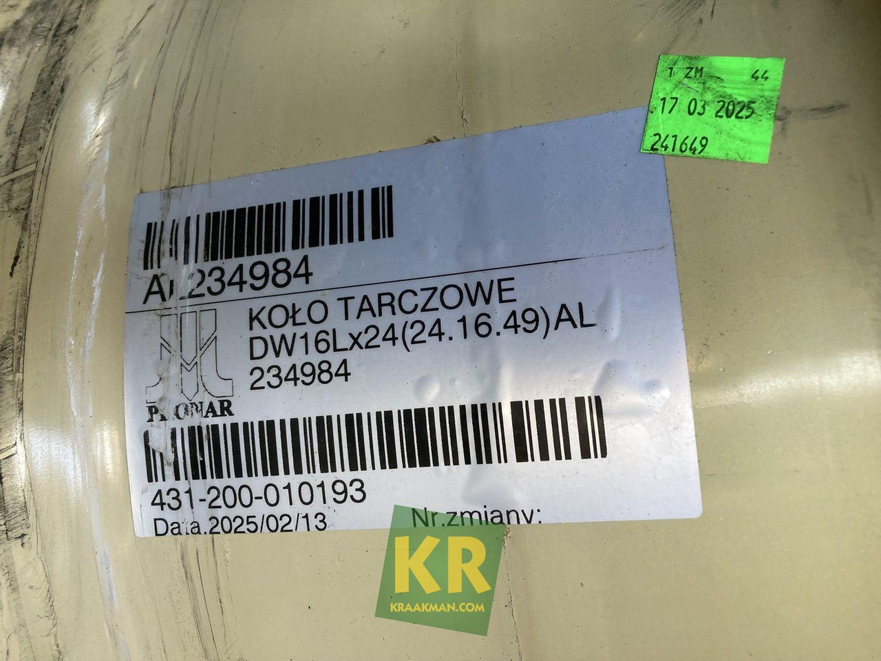 16 X 24 velg John Deere - Ζάντα για Γεωργικά μηχανήματα: φωτογραφία 4 16 X 24 velg John Deere - Ζάντα για Γεωργικά μηχανήματα: φωτογραφία 4