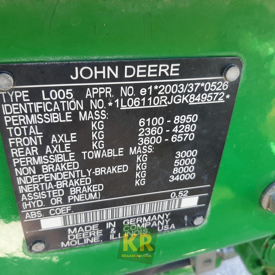 6110R John Deere - Τρακτέρ: φωτογραφία 3 6110R John Deere - Τρακτέρ: φωτογραφία 3