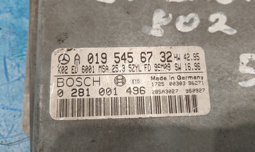 STEROWNIK SILNIKA MERCEDES SPRINTER OM602 2.9 0195456732 0281001496 - Ηλεκτρικό σύστημα για Ελαφρύ επαγγελματικό: φωτογραφία 2 STEROWNIK SILNIKA MERCEDES SPRINTER OM602 2.9 0195456732 0281001496 - Ηλεκτρικό σύστημα για Ελαφρύ επαγγελματικό: φωτογραφία 2