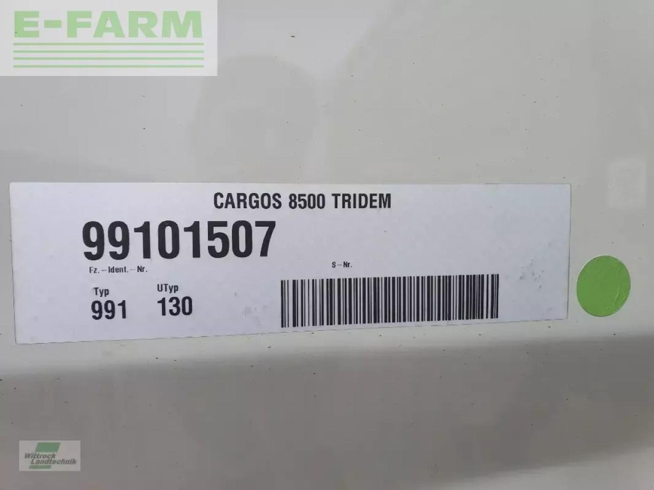CLAAS cargos 8500 tridem - Ανατρεπόμενη ρυμούλκα για τρακτέρ: φωτογραφία 2 CLAAS cargos 8500 tridem - Ανατρεπόμενη ρυμούλκα για τρακτέρ: φωτογραφία 2