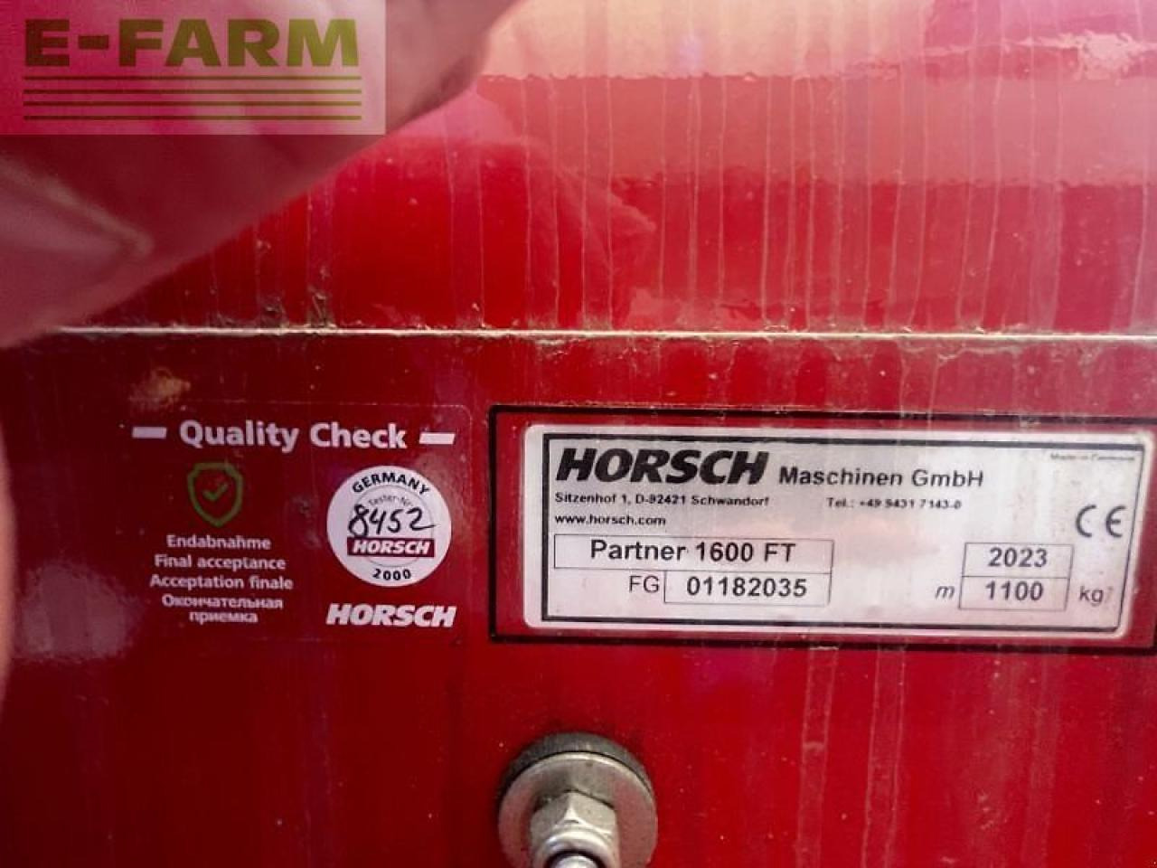 Horsch partner fronttank 1600 - Σπαρτική μηχανή: φωτογραφία 5 Horsch partner fronttank 1600 - Σπαρτική μηχανή: φωτογραφία 5