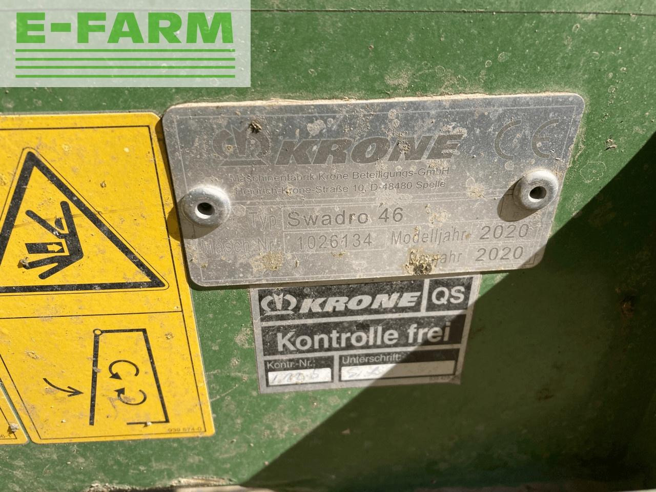 Krone swadro 46 - Χορτοσυλλέκτης: φωτογραφία 4 Krone swadro 46 - Χορτοσυλλέκτης: φωτογραφία 4