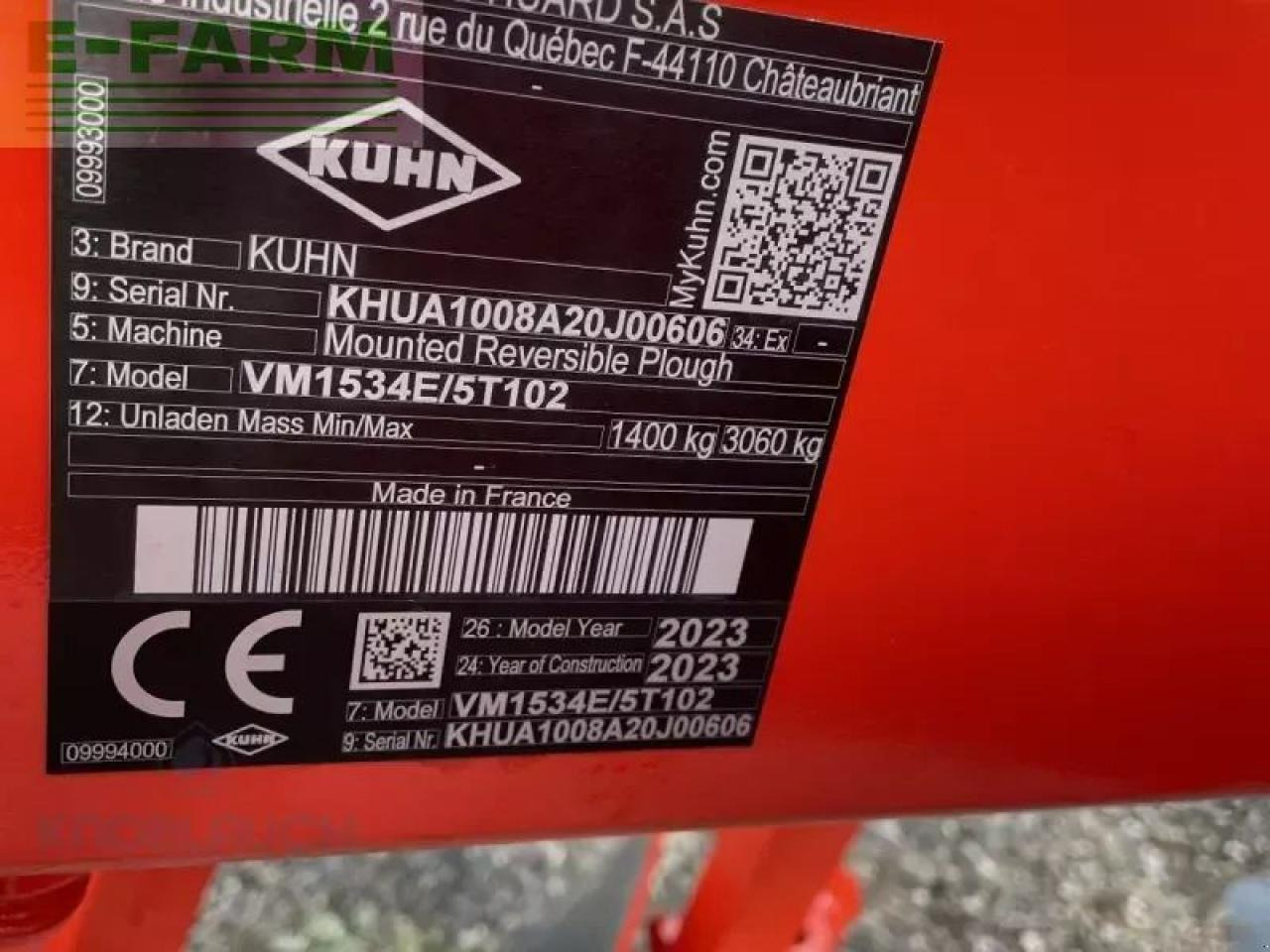 Kuhn varimaster 153 4e5t - Άροτρο: φωτογραφία 4 Kuhn varimaster 153 4e5t - Άροτρο: φωτογραφία 4