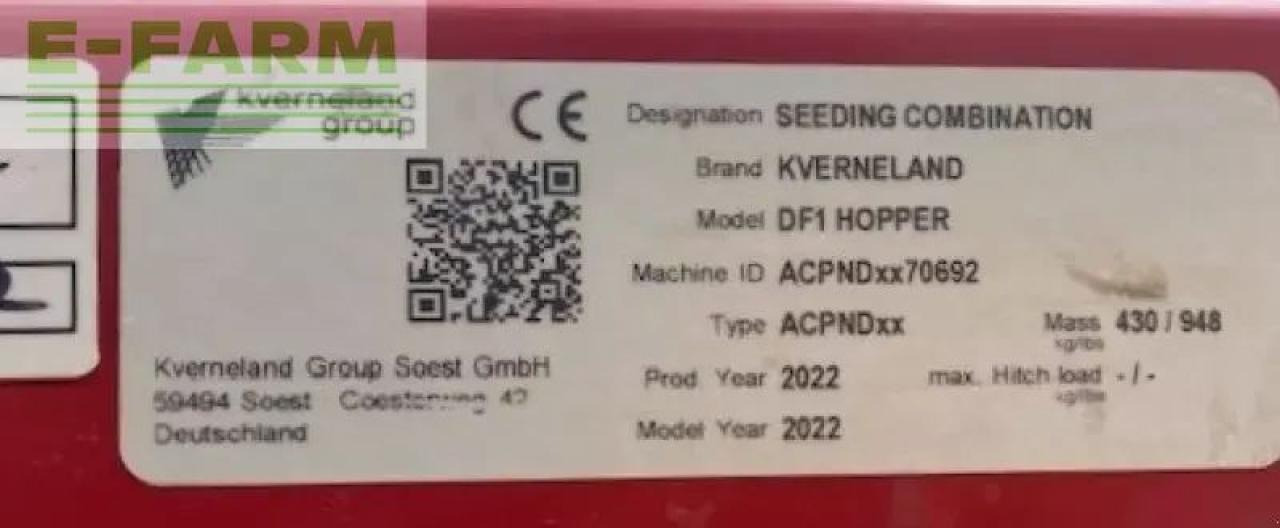 Kverneland df-1 gødningsmaskine - Λιπασματοδιανομέας: φωτογραφία 4 Kverneland df-1 gødningsmaskine - Λιπασματοδιανομέας: φωτογραφία 4