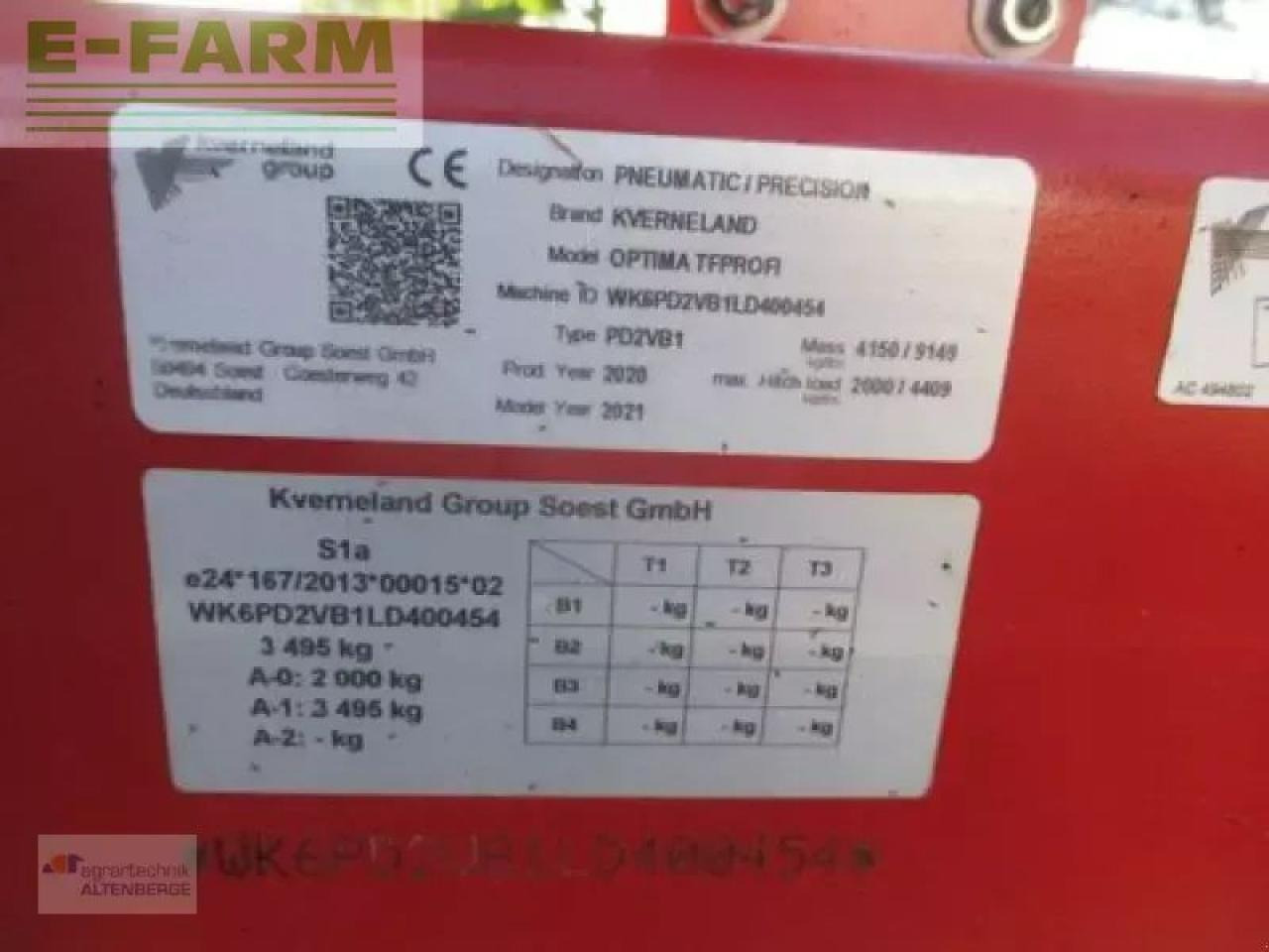 Σπαρτική μηχανή ακριβείας Kverneland optima tf profi sx: φωτογραφία 8