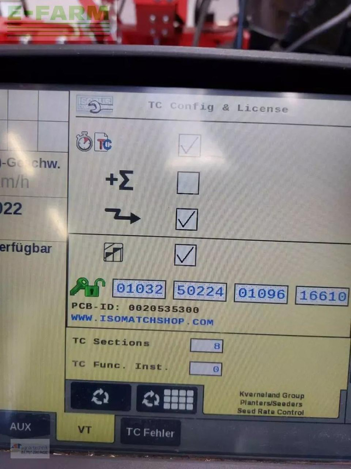 Σπαρτική μηχανή ακριβείας Kverneland optima tf profi sx: φωτογραφία 10