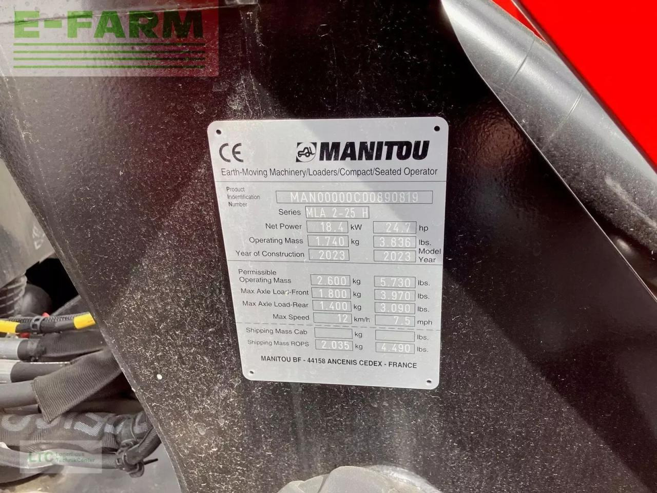 Ελαστιχοφόρος φορτωτής Manitou manitou mla2-25: φωτογραφία 13