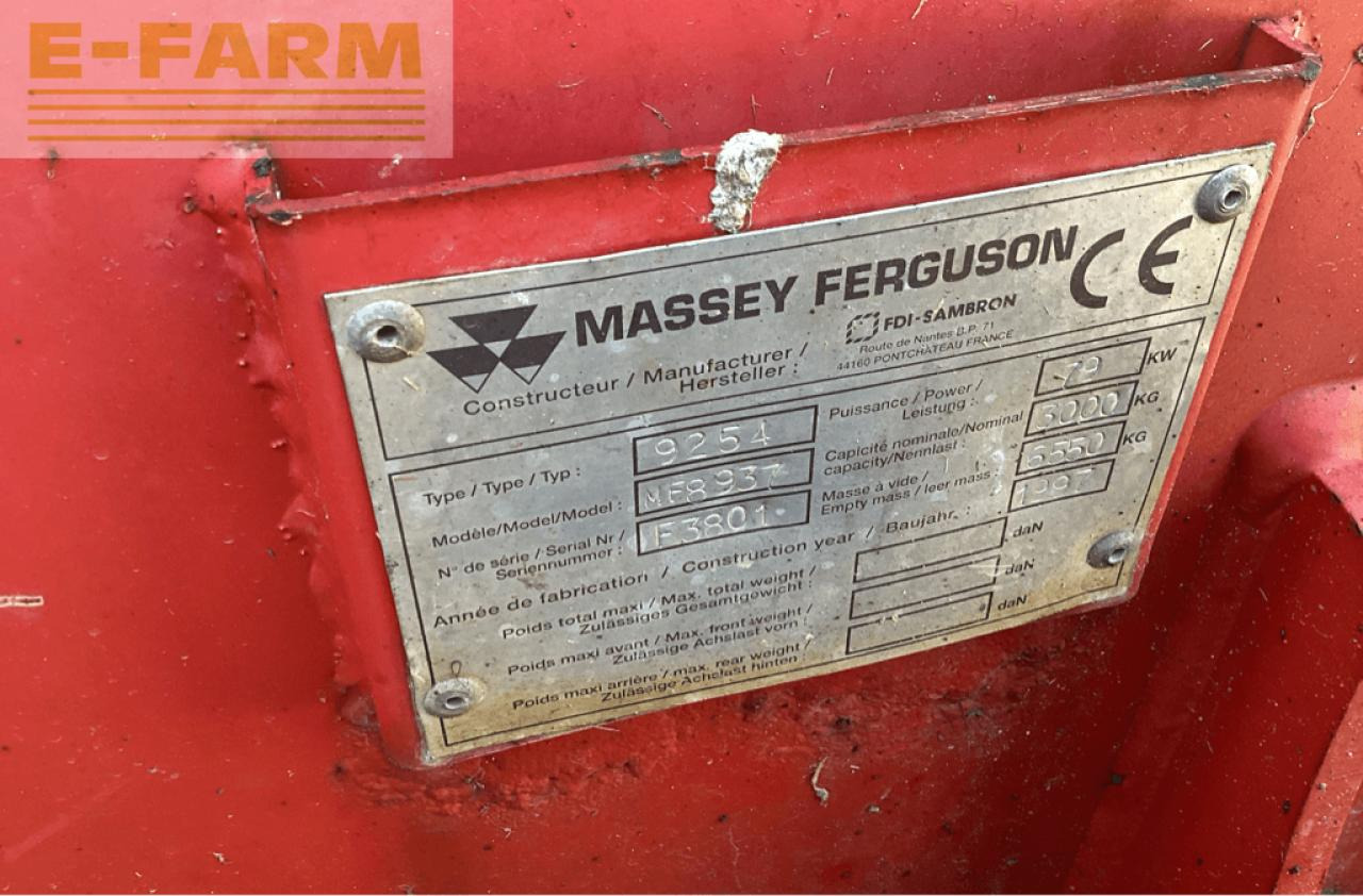 Massey Ferguson 8937 - Τηλεσκοπικός φορτωτής: φωτογραφία 4 Massey Ferguson 8937 - Τηλεσκοπικός φορτωτής: φωτογραφία 4