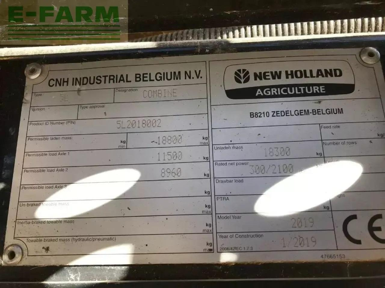 Θεριζοαλωνιστική μηχανή New Holland cx 8.90 slh: φωτογραφία 17