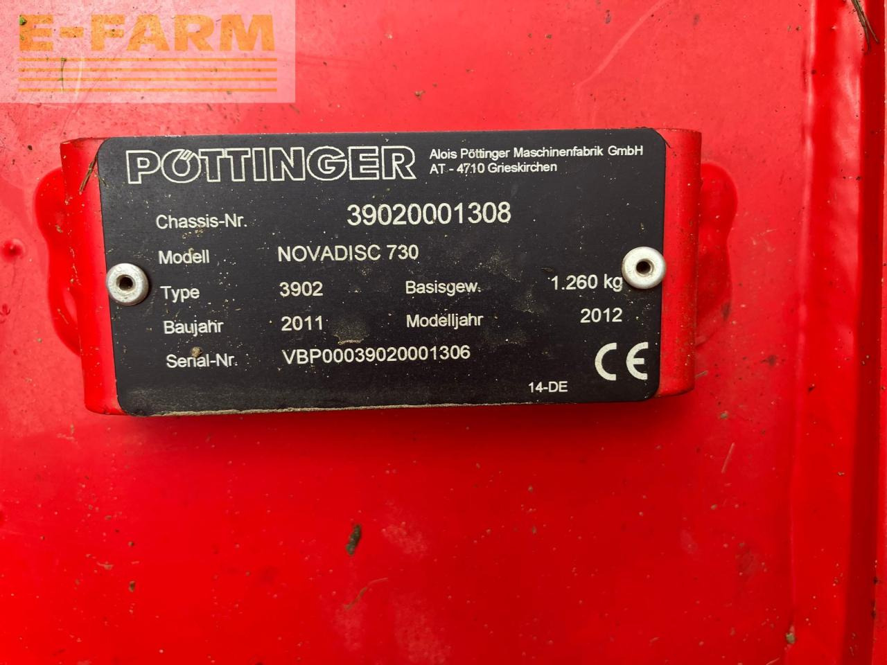 Χορτοκοπτικό Pöttinger Nova Disc 730: φωτογραφία 17 Χορτοκοπτικό Pöttinger Nova Disc 730: φωτογραφία 17