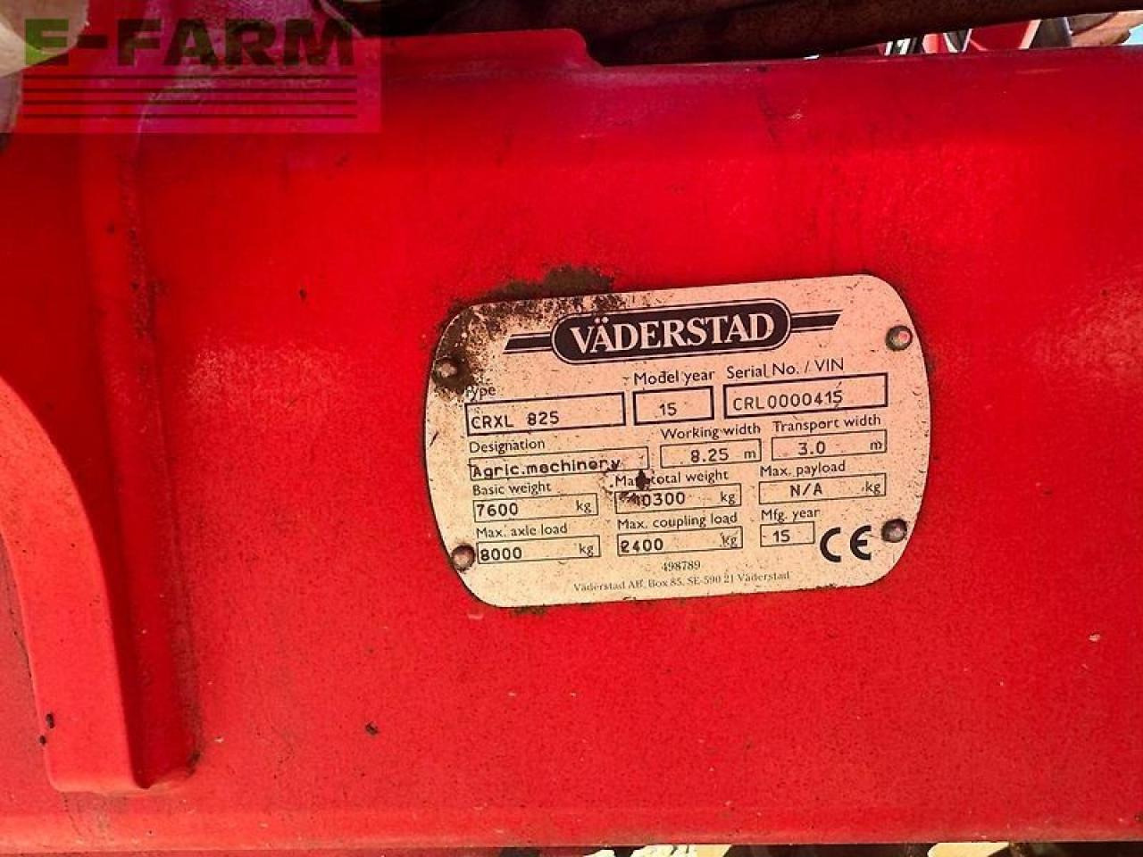 Väderstad carrier xl 825 - Δισκοσβάρνα: φωτογραφία 3 Väderstad carrier xl 825 - Δισκοσβάρνα: φωτογραφία 3
