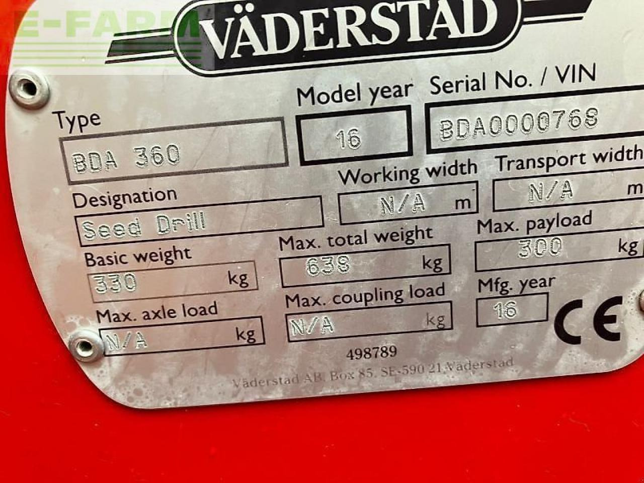 Δισκοσβάρνα Väderstad crxl 625: φωτογραφία 11