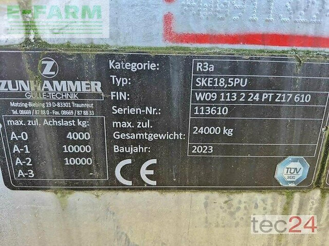 Zunhammer sek 18,5 pu 16,5 m glidefix - Μηχανηματα λιπάσματα: φωτογραφία 4 Zunhammer sek 18,5 pu 16,5 m glidefix - Μηχανηματα λιπάσματα: φωτογραφία 4