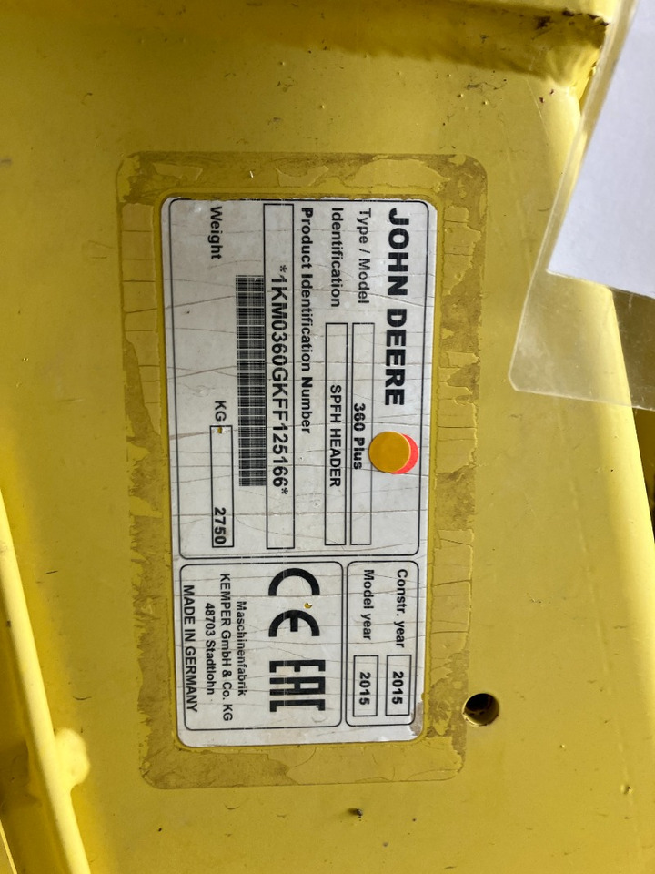 John Deere 8400i mit Kemper 360 und Pick-Up 639 - Μηχανή συγκομιδής: φωτογραφία 4 John Deere 8400i mit Kemper 360 und Pick-Up 639 - Μηχανή συγκομιδής: φωτογραφία 4